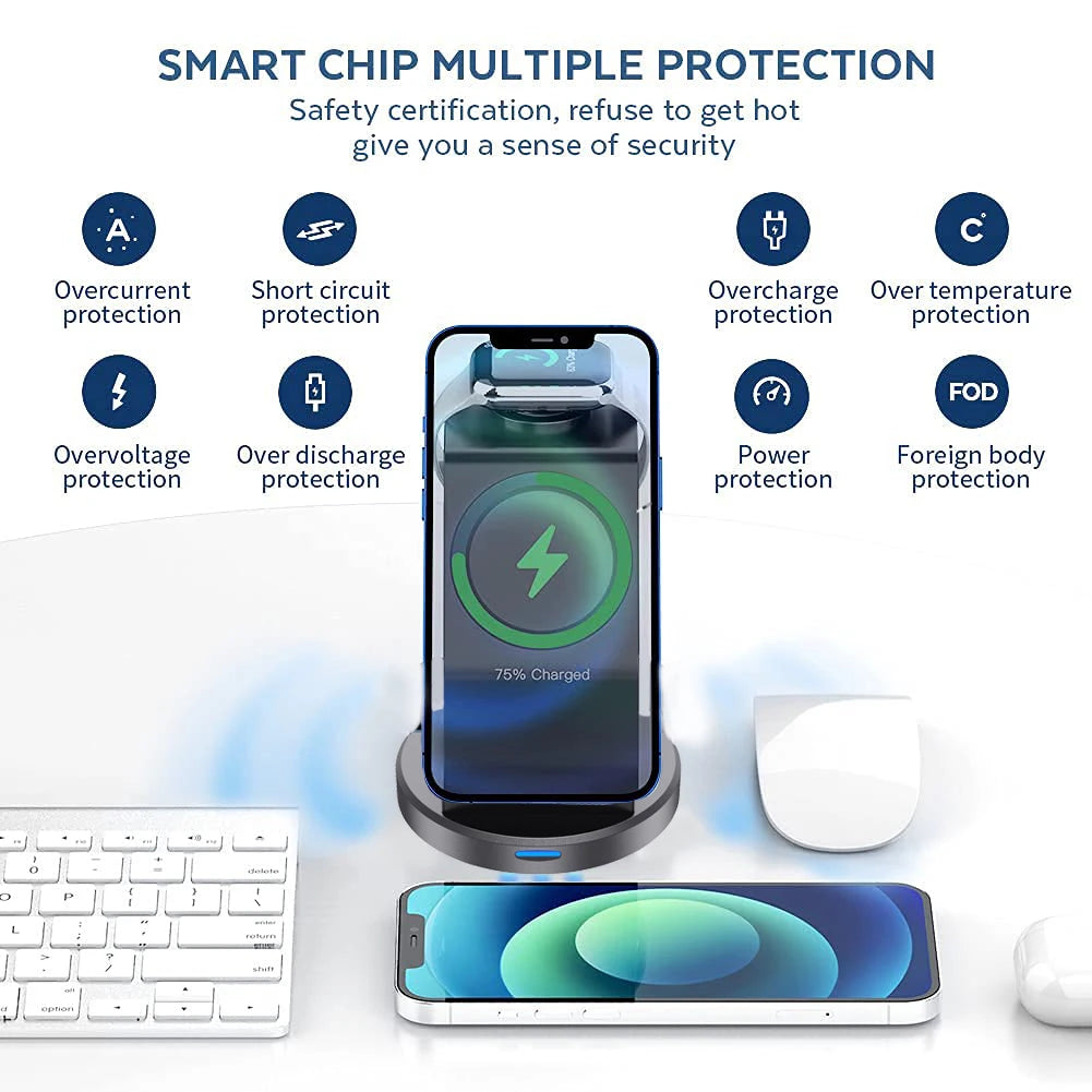 3-in-1 Magnetic Wireless Charger