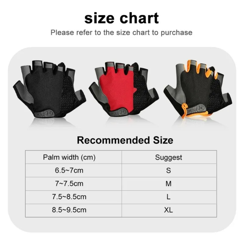 Fingerless Gym Training Gloves for Men & Women