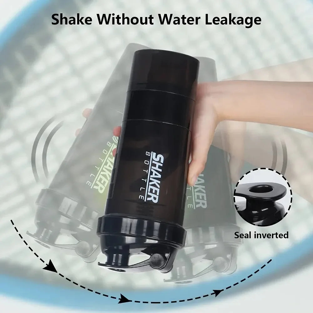 Gym Shaker Bottle 3 Layers 500ml
