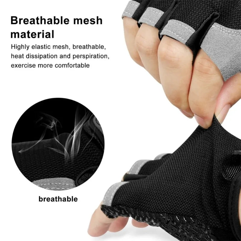 Fingerless Gym Training Gloves for Men & Women