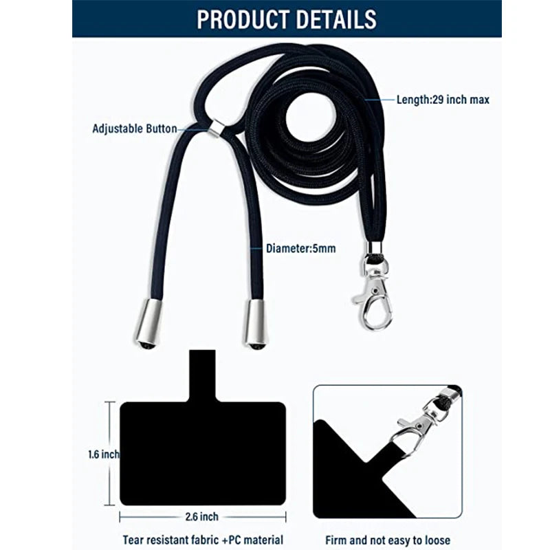 Universal Crossbody Phone Lanyards for Mobile Phone
