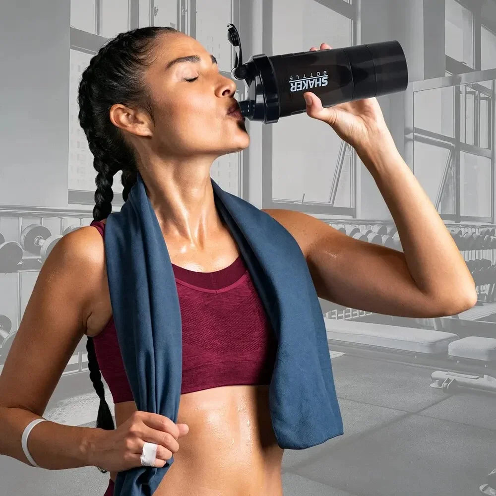Gym Shaker Bottle 3 Layers 500ml