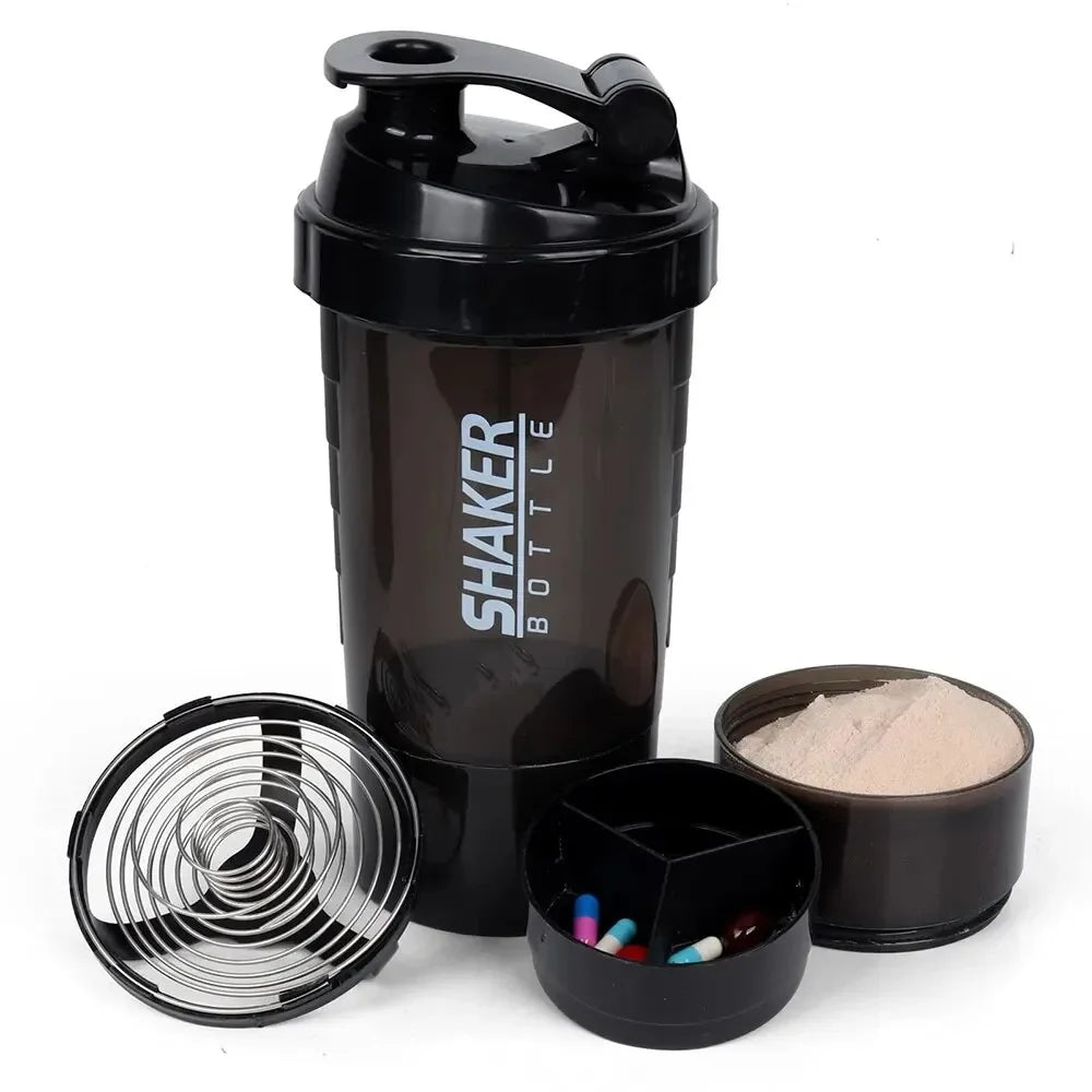 Gym Shaker Bottle 3 Layers 500ml